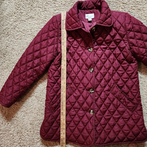 VTG Y2K The TOG Shop quilted jacket Size M Petite Color burgandy - Picture 4 of 13